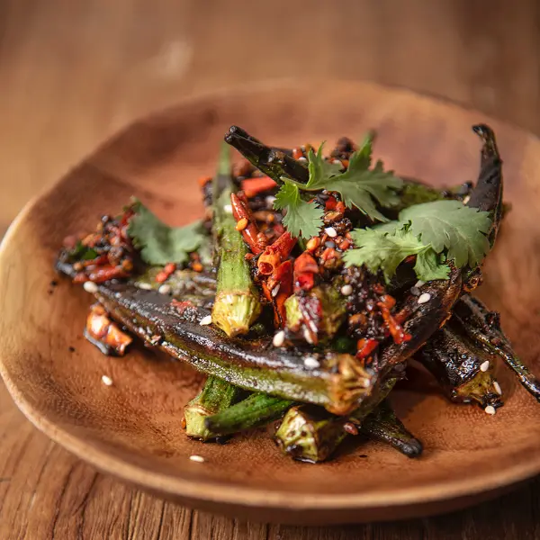 Blistered Okra
